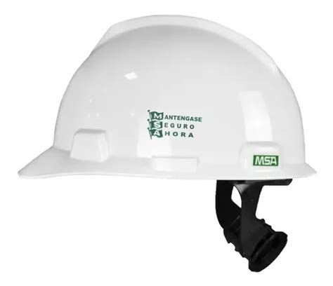 Casco Seguridad Msa V Gard Blanco Cachucha Ajuste Matraca MercadoLibre