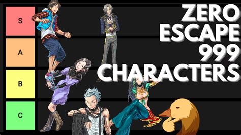 Ranking The Zero Escape 999 Characters Tier List Youtube