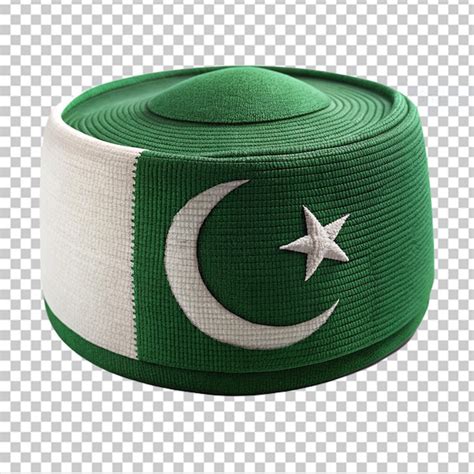 Premium PSD Pakistan Flag Cap On Transparent Background