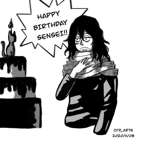 Since Its His Birthday Today I Drew Aizawa Shouta Rbokunoheroacademia