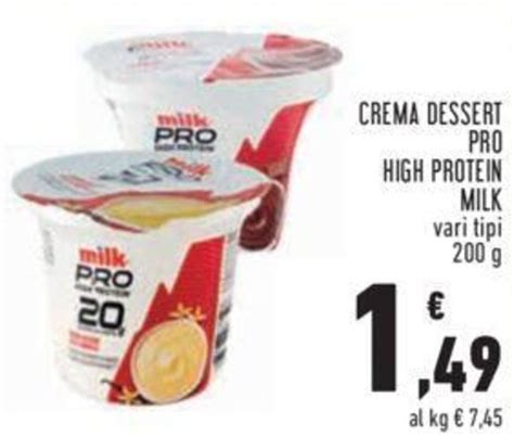 Offerta Milk Pro High Protein Crema Dessert Vari Tipi 200 G Nel