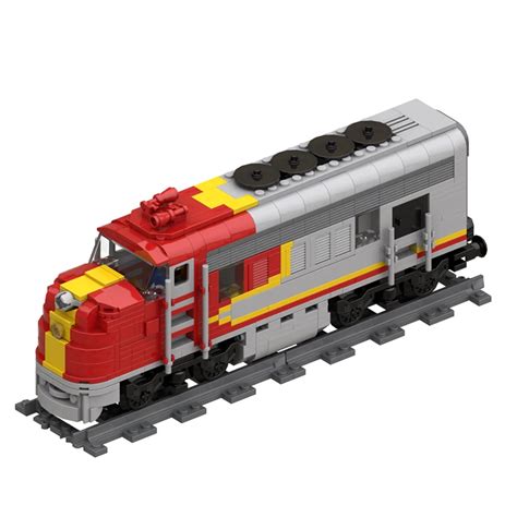 Santa Fe Super Chef Zug Moc Heavy Duty Passagier Lokomotive Bausteine