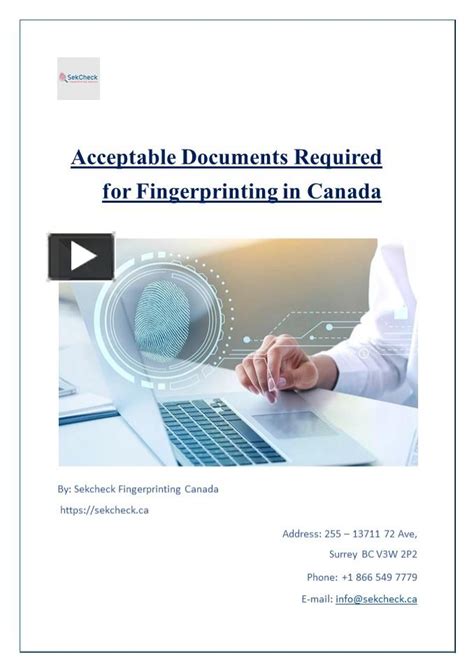 Ppt Acceptable Documents Required For Fingerprinting In Canada Powerpoint Presentation Free