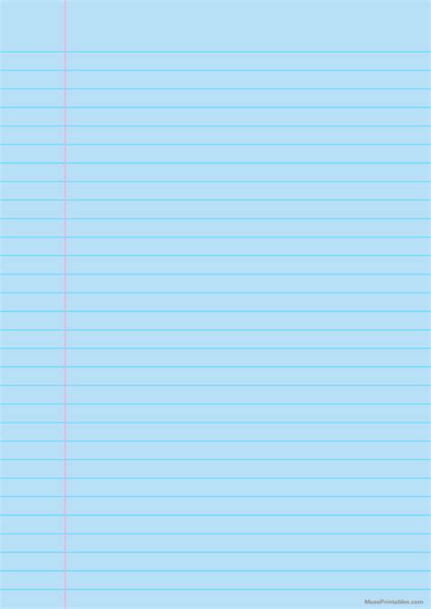 Printable Blue Wide Ruled Notebook Paper for A4 Paper | Note writing paper, Notebook paper ...