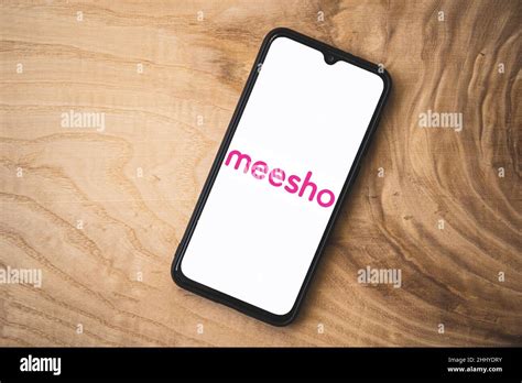 Meesho Application On Smartphone Top Angle Shot Meesho Is An Indian