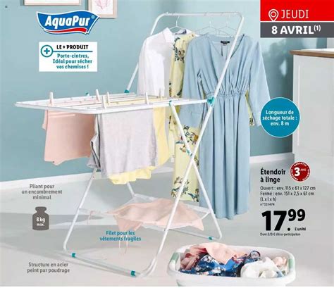 Promo Tendoir Linge Aquapur Chez Lidl Icatalogue Fr