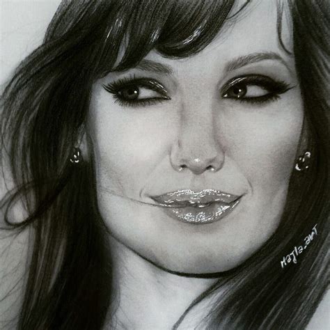 Angelina Jolie Pencil Drawing