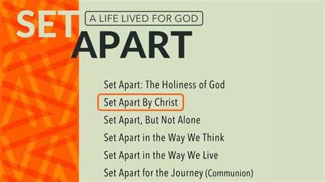 Set Apart 2 By Christ Youtube