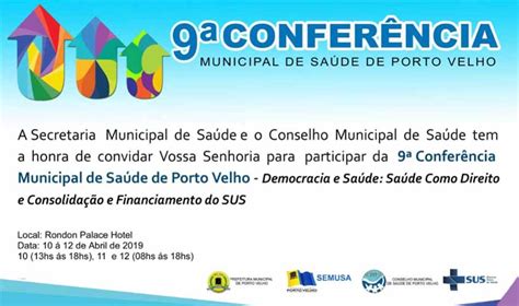 Porto Velho terá Conferência Municipal de Saúde na próxima quarta feira