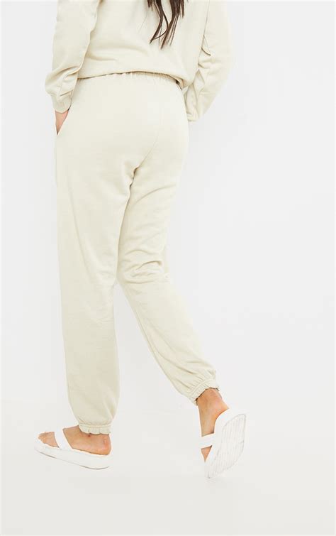 Cream Lightweight Cuffed Joggers Co Ords Prettylittlething