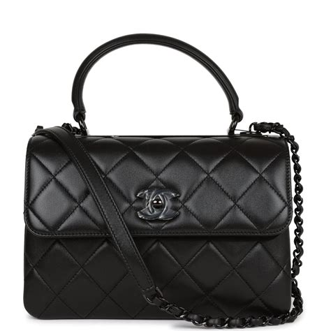 Chanel So Black Lambskin Large Trendy Cc Bag Black Hardware