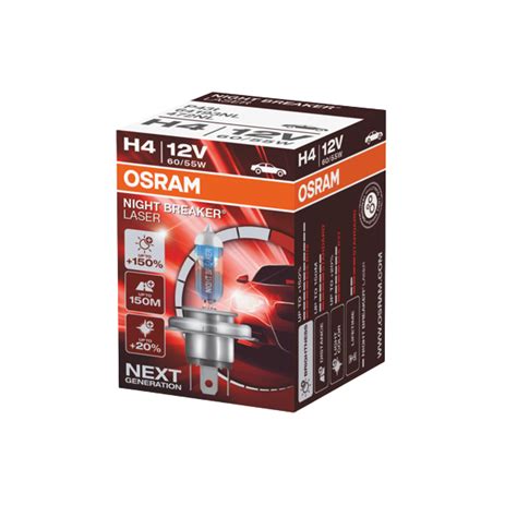 Osram Night Breaker Laser H4 12V 60 55W H4 Midtjysk Industrisalg ApS