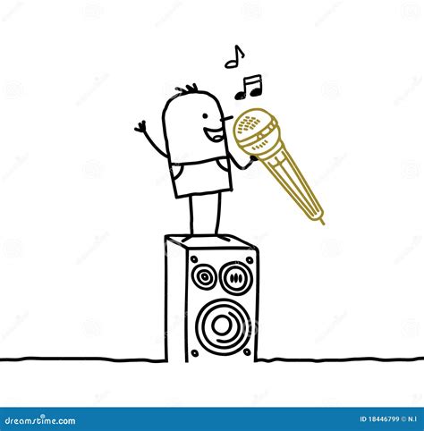 Man & Karaoke Royalty Free Stock Images - Image: 18446799