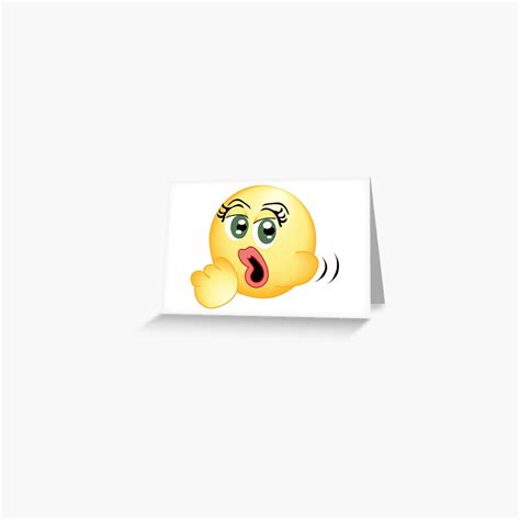 Oral Fixation The Blowjob Emoji Greeting Card By Stinkpad Redbubble