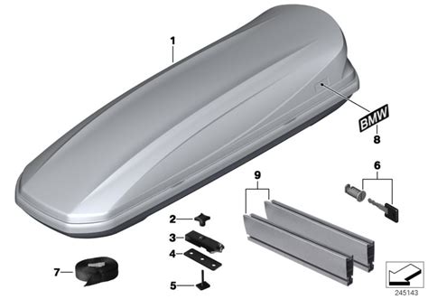 Bmw Genuine Roof Box 320 Litres Black Abs Plastic Up To 50kg