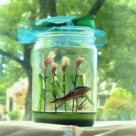 Bittern Jar Diorama, Least Bittern, Bird Decoration, Gift for Nature