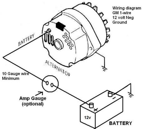 Simple 3 Wire Alternator Wiring Diagram