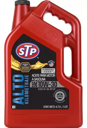 Aceite De Motor 10w 30 Stp Alto Kilometraje Meses sin interés