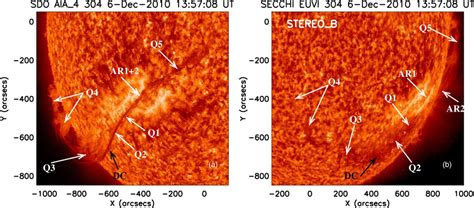 Sdo Aia Left And Stereo B Euvi Right Observations Of The