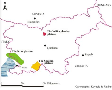 Geographical Position Of The Selected Karst Aquifers In Slovenia