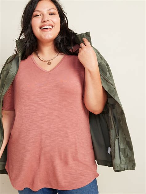 Luxe Plus Size V Neck Tunic Tee Old Navy