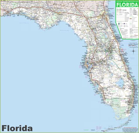 Detailed map of Florida State