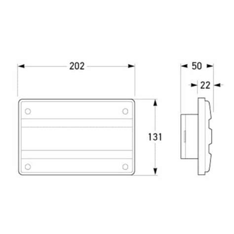 Hella Designline Stop Rear Position Lamp With Retro Reflector V V