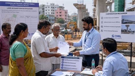 chennai metro phase  land acquisition key legal issues affected