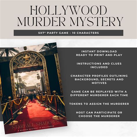 Murder Mystery Party Games for Adults, Printable, Detective, Escape ...