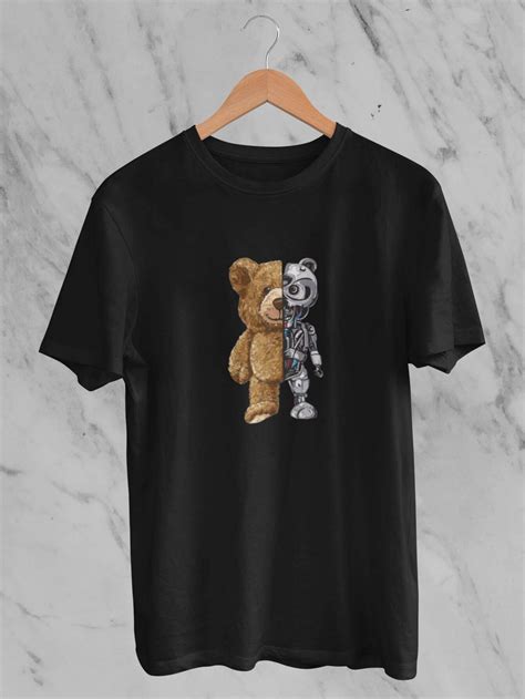 Camiseta Masculina Urso Rob T Shirt Camisa Streetwear Shein Brasil