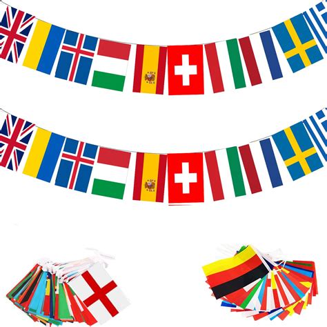 Eurovision Party Decorations Bunting Banner European 37 Nation Flags