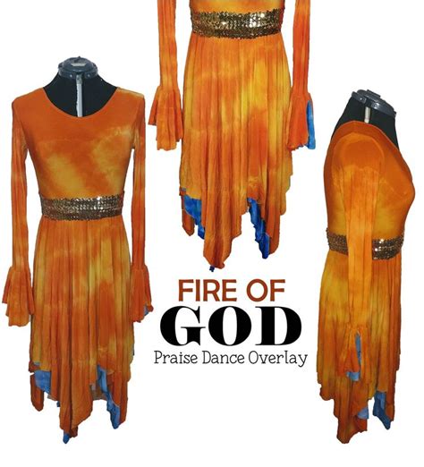 Liturgical Dance Overlay Fire Of God Overlay Dance Garment Praise