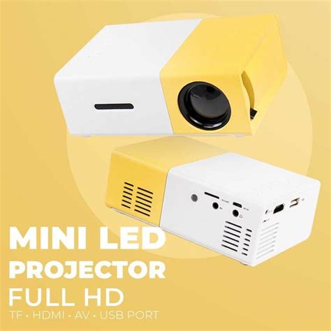 Jual Mini Portable LED Projector Full HD With TF HDMI AV USB Port YG