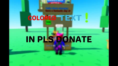 How To Get COLORED TEXT In Roblox PLS DONATE YouTube