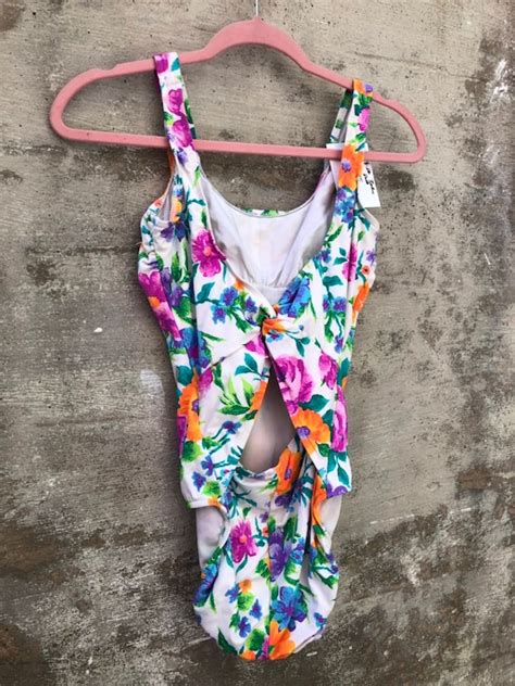 Floral 80s Swimsuit Gem