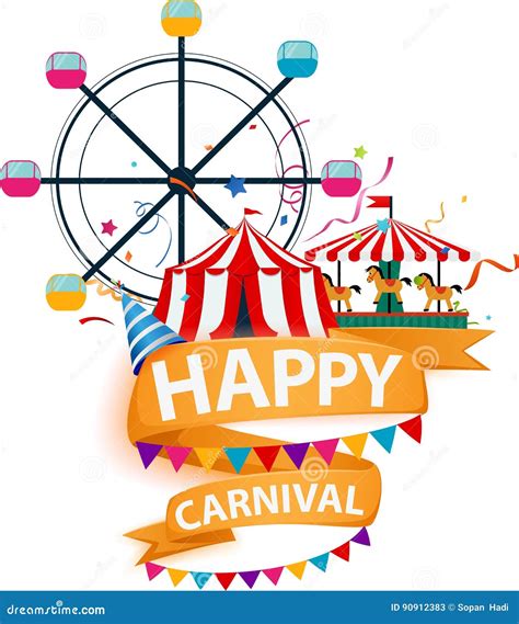 Happy Carnival Background Stock Vector Illustration Of Animator