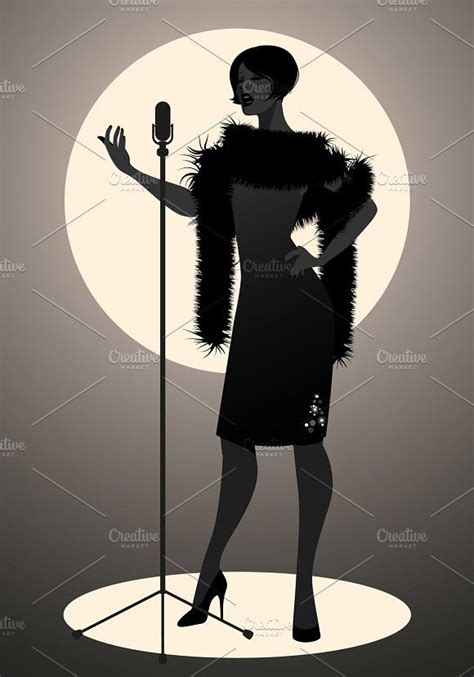 Woman Singer I In Shadows Women Singer Old Microphone