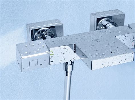 Grohe Grohtherm Cube Thermostatic Wall Mount Bath Shower Mixer Tap