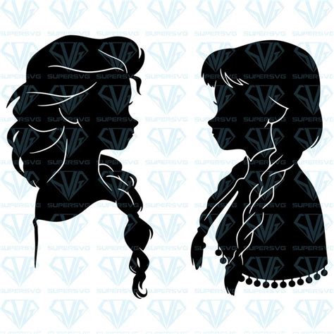 Frozen Sisters Elsa And Anna Disney Svg Files For Silhouette Files For Cricut Svg Dxf Eps Png ...