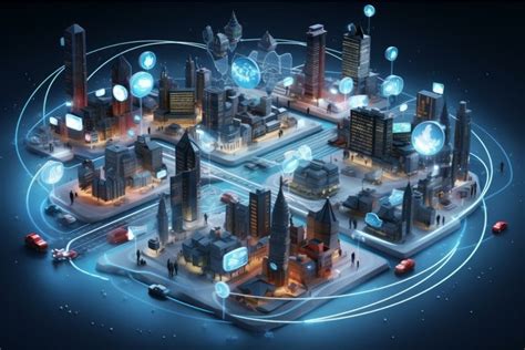 Interconnected Smart City Ai Network Digital Generate Ai