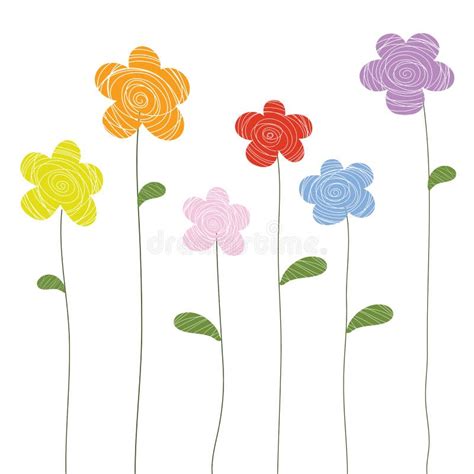 Fondo Del Garabato De Las Flores Para Su Vector Del Texto Ilustraci N