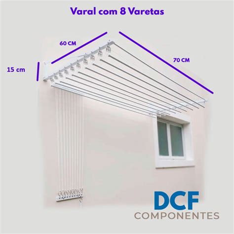 Varal De Parede Varetas Individual Cm Leroy Merlin