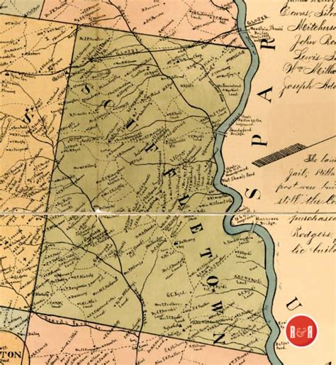 SCUFFLETOWN TOWNSHIP MAP - 1883 - Laurens County