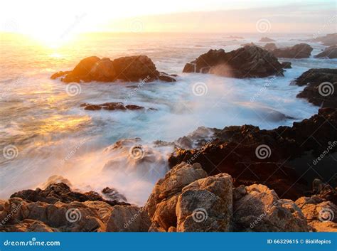 Dramatic Sunset on Big Sur Coast, Garapata State Park, Near Monterey ...