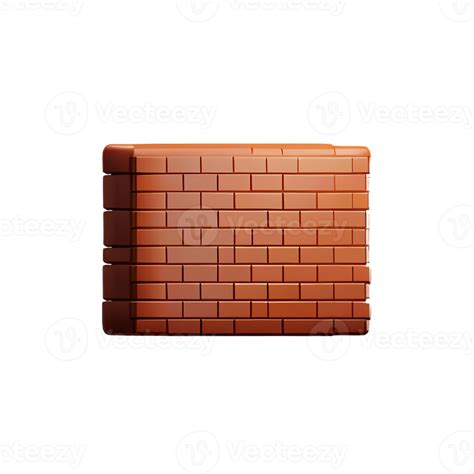 Brick Wall 3d Rendering Icon Illustration 28715149 Png