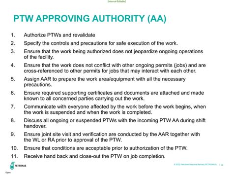 Pdb Ptw Work Leader Ra And Oil And Gas Personnel Ppt