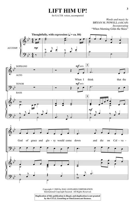 Lift Him Up Sheet Music by Bryan Powell (SKU: 35026726) - Stanton's Sheet Music