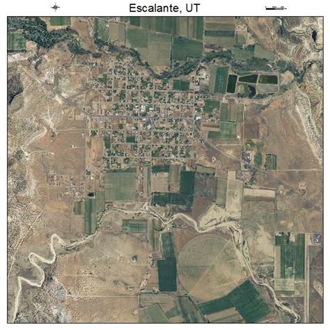 Aerial Photography Map of Escalante, UT Utah