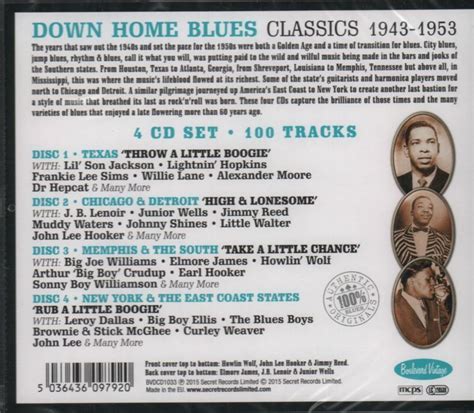 Down Home Blues Classics 1943 1954 By Various Artists Cd 2015 For Sale Online Ebay