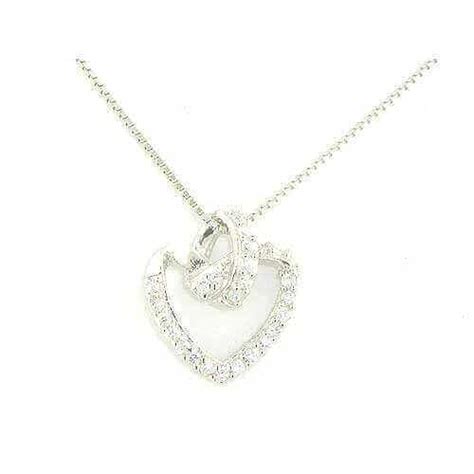 Luxury Sterling Silver Heart Pendant Necklace